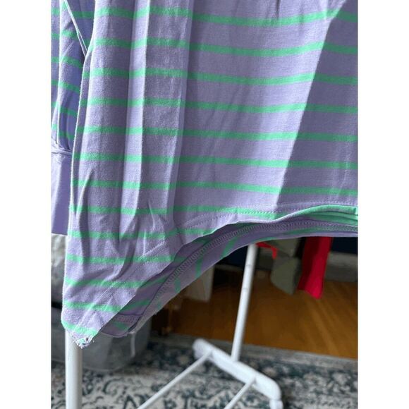 Long sleeve Blue and Purple Striped Polo - Picture 4 of 4